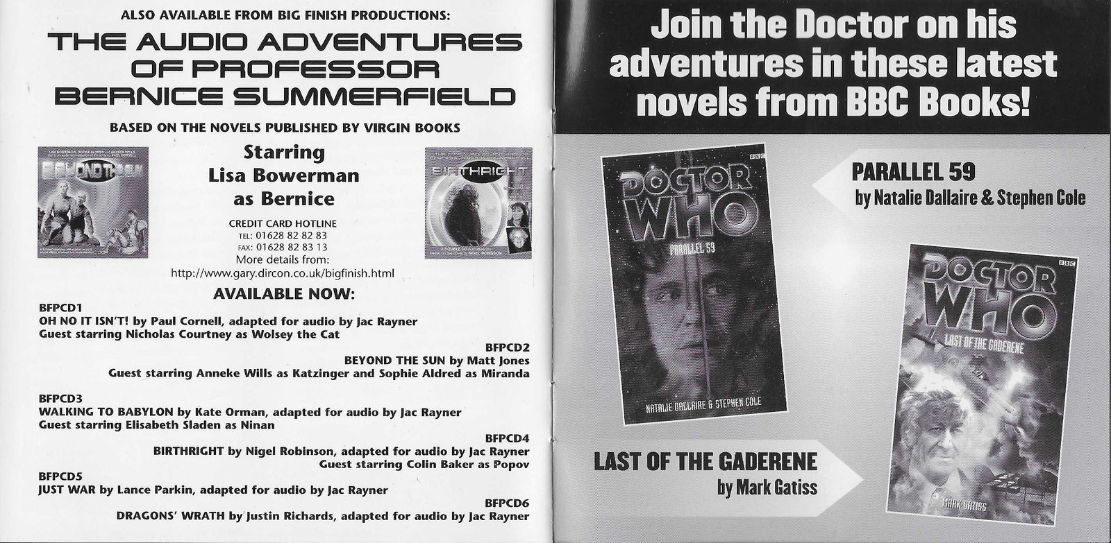 Middle of cover of BFPDWCD 6CA